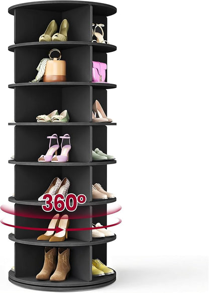 VASAGLE 7-Tier Rotating Shoe Rack Tower, Free Standing 360 Degree Spinning Shoe by Unknown