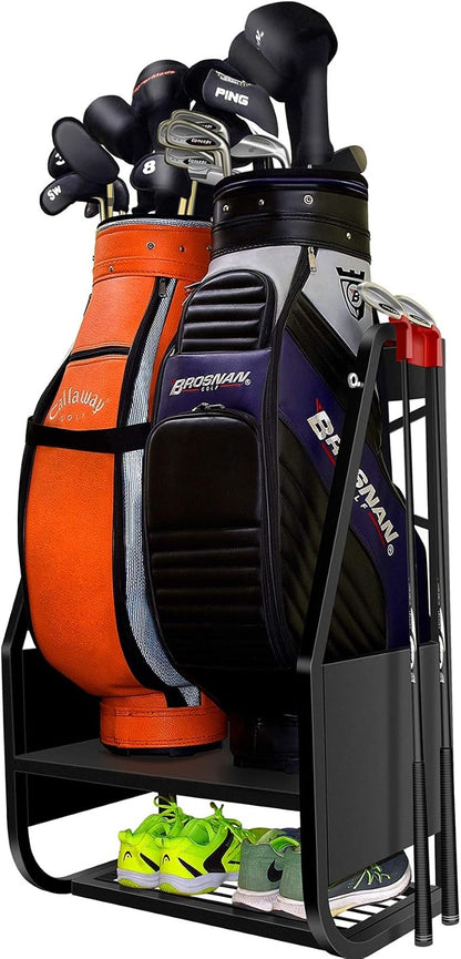 WALMANN Wall Mount Golf Bag Organizer Extra Large 2 Golf Bags Stand Golfing - Image 8