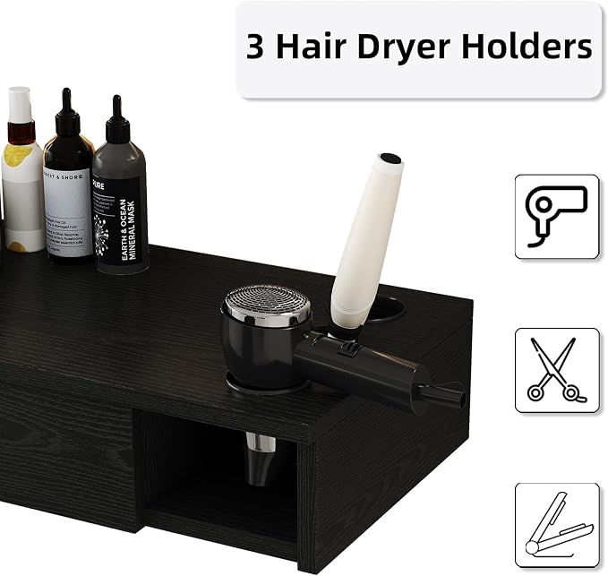 4ever2buy Salon Stations for Hair Stylist, Wall Mount Barber Station - Image 3