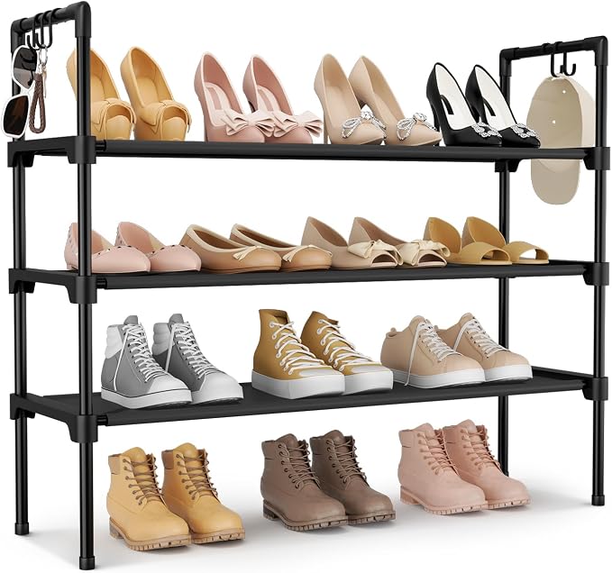 LANTEFUL 3 Tier Shoe Rack for Closet, Shoe Organizer by LANTEFULforTidyingHouse