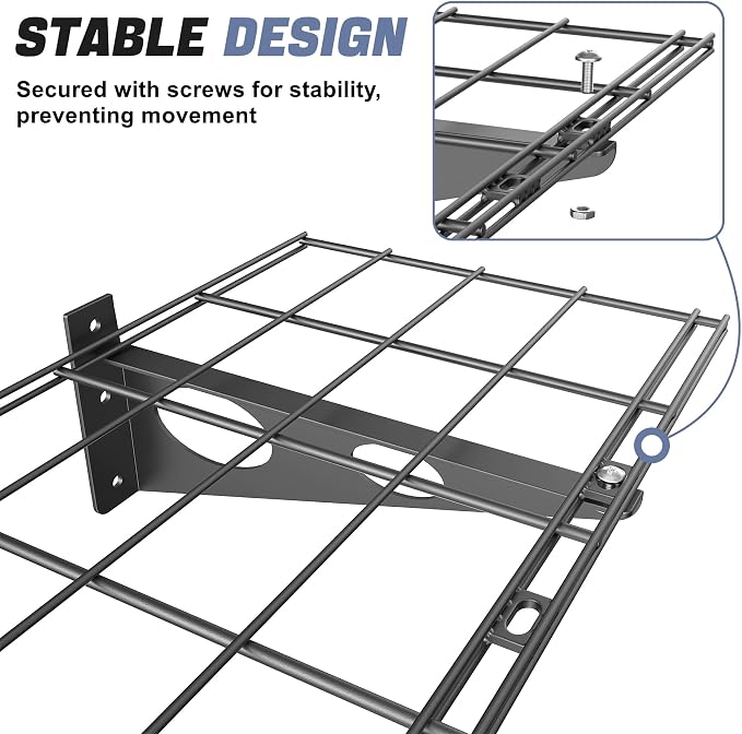 WALMANN 2 Pack Garage Wall Shelves, 1 x 4 ft/12 * 48 inch Wall Mounted Storage - Image 3
