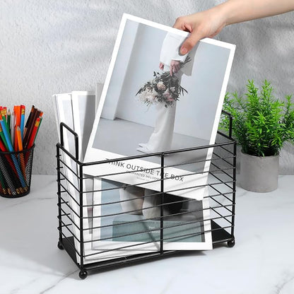 Metal Magazine Rack Floor, Wire Magazine Rack Storage Organizer - Image 4