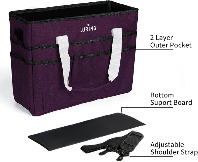 JJRING Craft Organizer Tote Bag, Large Art Storage Caddy - Image 4