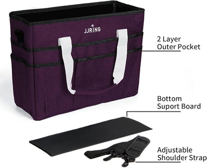 JJRING Craft Organizer Tote Bag, Large Art Storage Caddy - Image 4
