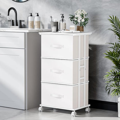 OLIXIS Dresser Storage with 3 Drawers, Fabric Dresser Tower - Image 2
