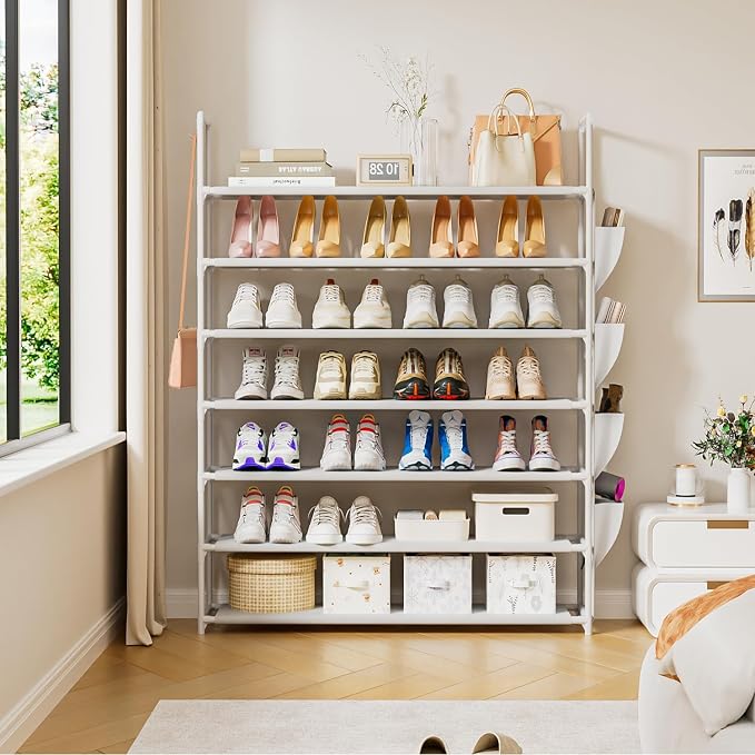 OYREL Shoe Rack 7 Tier Tall 28-35Pairs Organizer Storage | Closet Entryway - Image 4