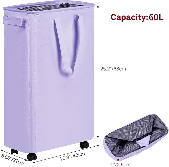 efluky Slim Laundry Hamper - Image 2