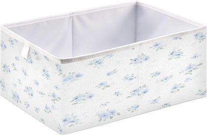Blue Small Floral Pattern Closet Organizers Storage Cubes Storage Bins Shelf - Image 2