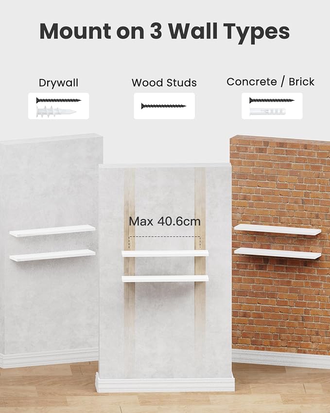AMADA HOMEFURNISHING Floating Shelves Wall Mounted, 24 x 7 Inch Wall Shelves - Image 9