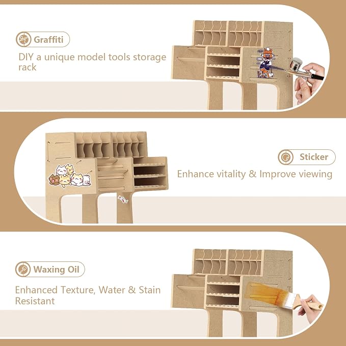 Wooden Model Kit Organizer Rack - Image 4
