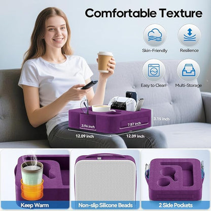 Couch Cup Holder Pillow, Sofa and Bed Caddy - Image 5