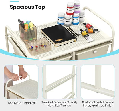 Giantex 10 Drawers Rolling Cart, Classroom Organizers, Storage Cart - Image 6