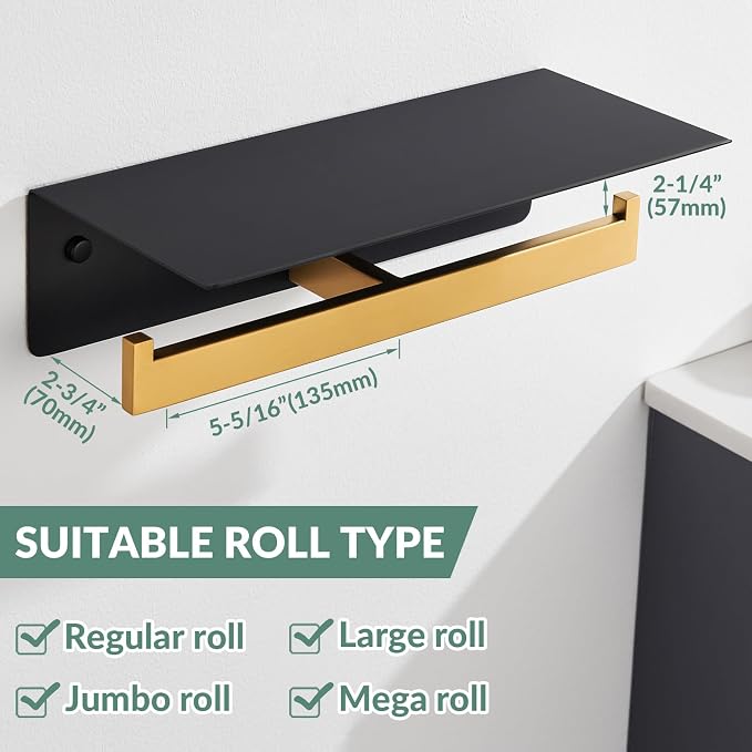 APLusee Double Toilet Paper Holder - Image 3
