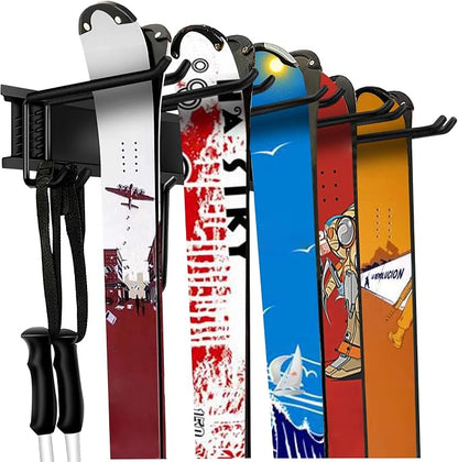 WALMANN Garage Storage Organization System Ski Wall Rack Up to 10 Pairs of Skis by WALMANN