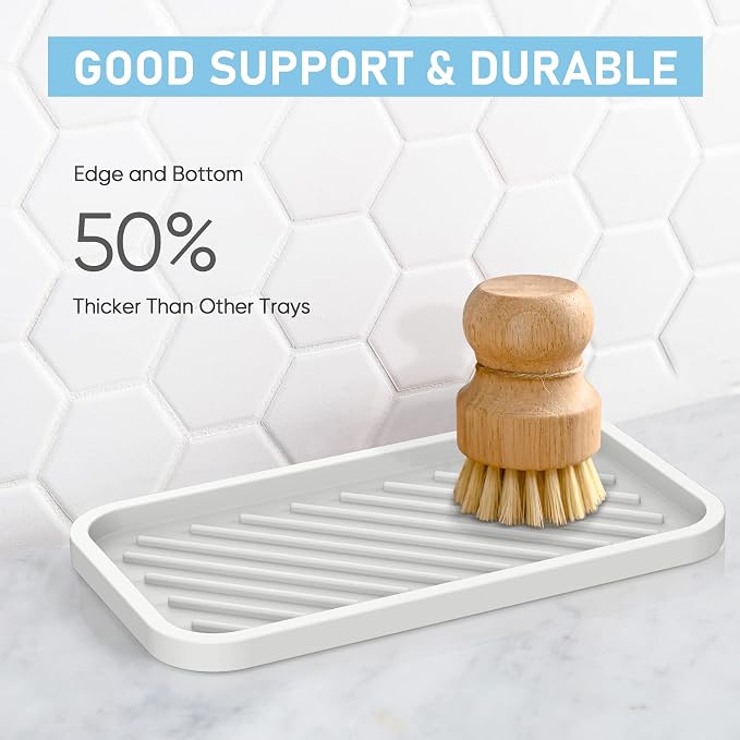 EG-SIPRO Silicone Sponge Holder, Large 10" Kitchen Sink Organizer Tray - Image 5