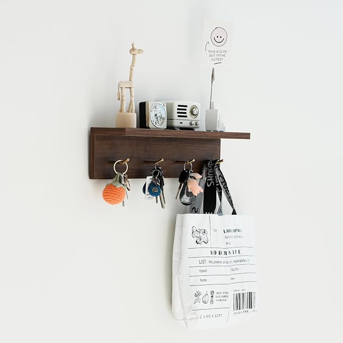 Entrance Coat Rack ，Coat Hooks, Wall-Mounted Wooden Hook Rack, Wall-Mounted by CreatedOn2005