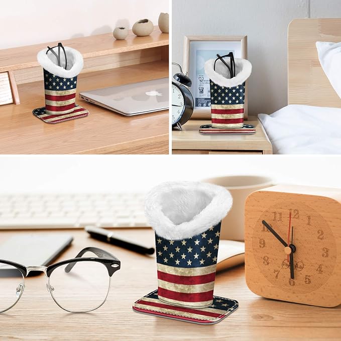 Fintie Plush Lined Eyeglasses Holder, Glasses Stand Case, Anti-scratch Glasses - Image 6