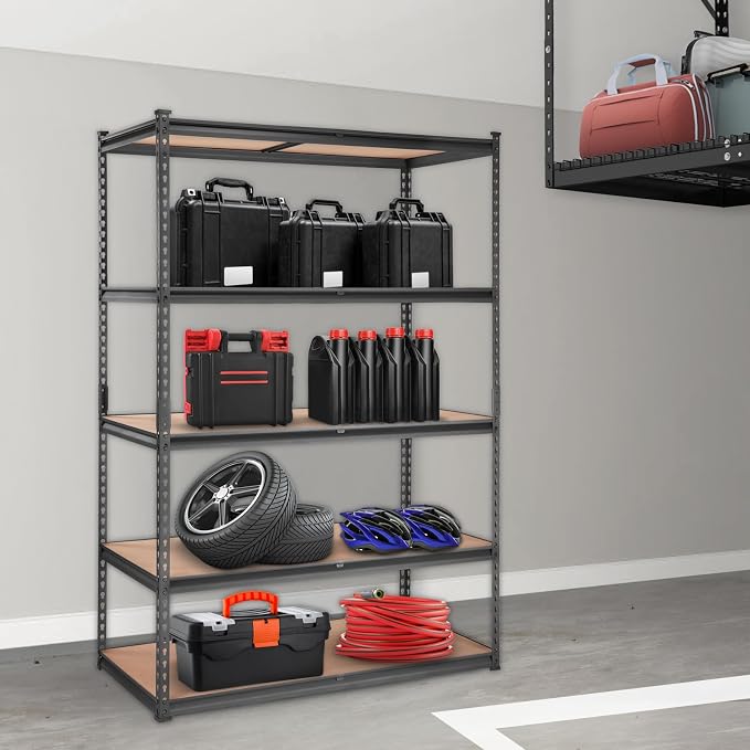 VEVOR Storage Shelving Unit, 5-Tier Adjustable Storage Shelves, Metal Shelves - Image 2