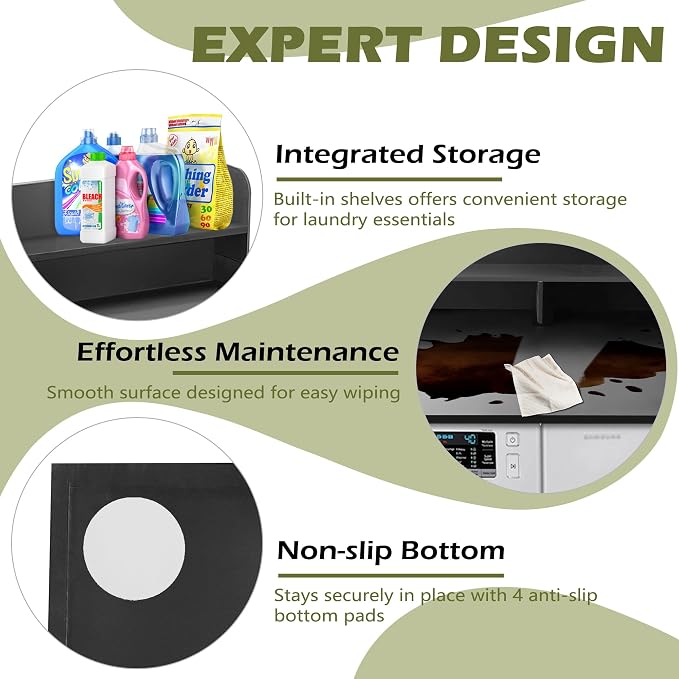 Royxen Laundry Countertop with Storage Universal Fit, Washer and Dryer - Image 4