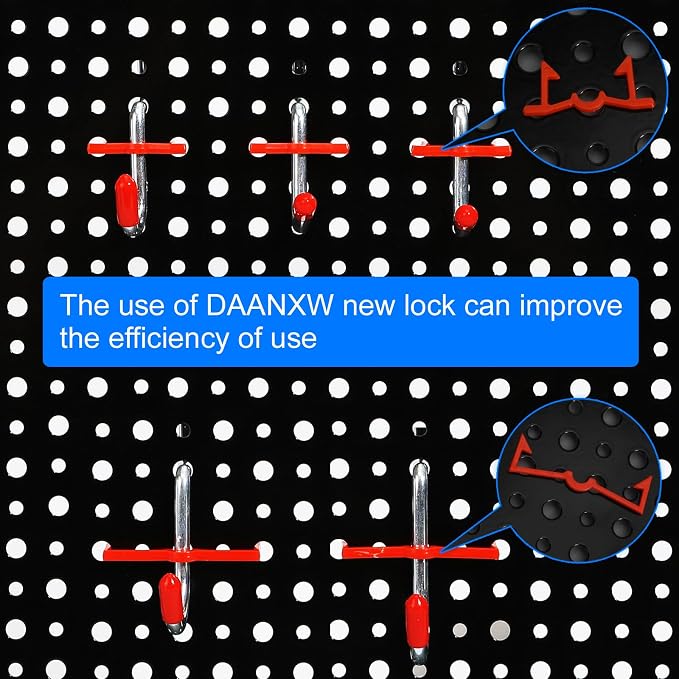 Peg Board, 3 Pack 16-Inch X 36-Inch Heavy Duty Steel Pegboard, Heavy Duty Black - Image 6
