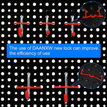 Peg Board, 3 Pack 16-Inch X 36-Inch Heavy Duty Steel Pegboard, Heavy Duty Black - Image 6