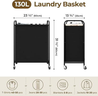 GRANNY SAYS 2 Section 130L Laundry Sorter, Large Laundry Hamper Basket - Image 2
