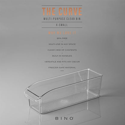 BINO | Plastic Storage Bins, Small | THE CURVE COLLECTION | Multi-Use Organizer - Image 2
