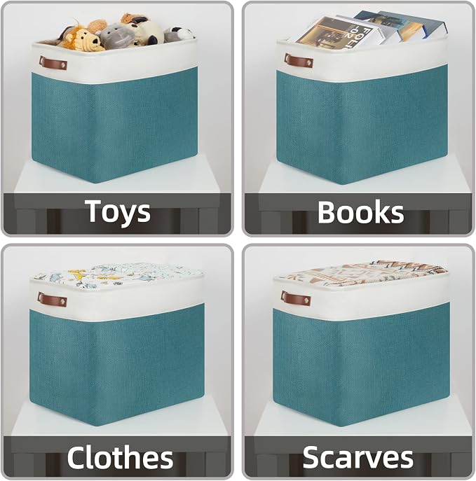 HNZIGE Large Canvas Organizer Baskets - Image 3