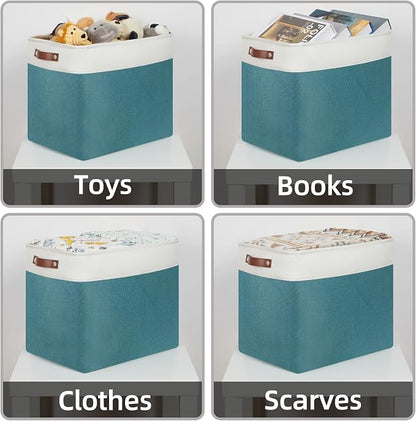 HNZIGE Large Canvas Organizer Baskets - Image 3
