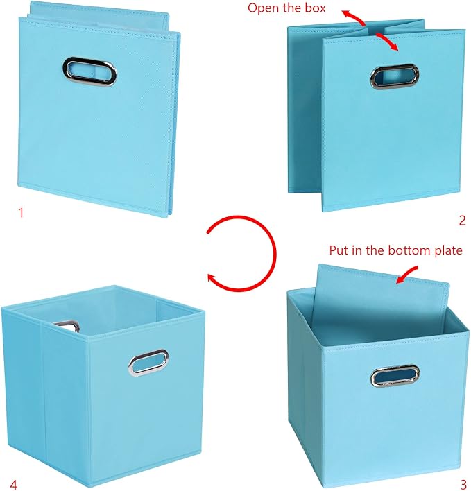 Yunkeeeper storage bins Cubes, Fabric Cube Organizer - Image 5