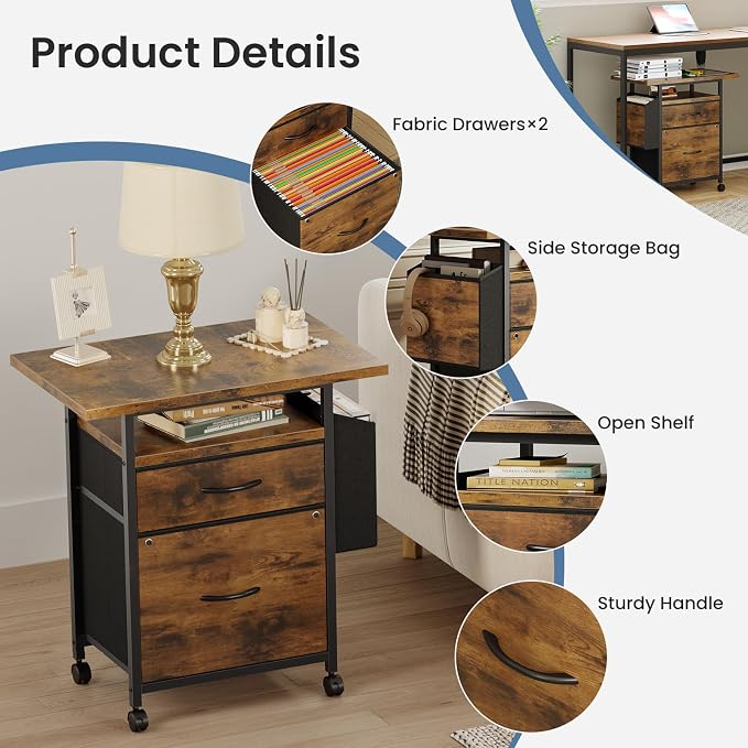 Simple Deluxe 2 Drawer File Cabinet - Image 5