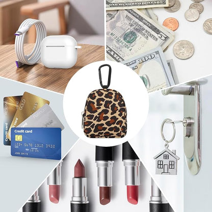 Mini Coin Purse, Keychain Zip Wallet Card Holder | Water-repellent ripstop nylon - Image 5