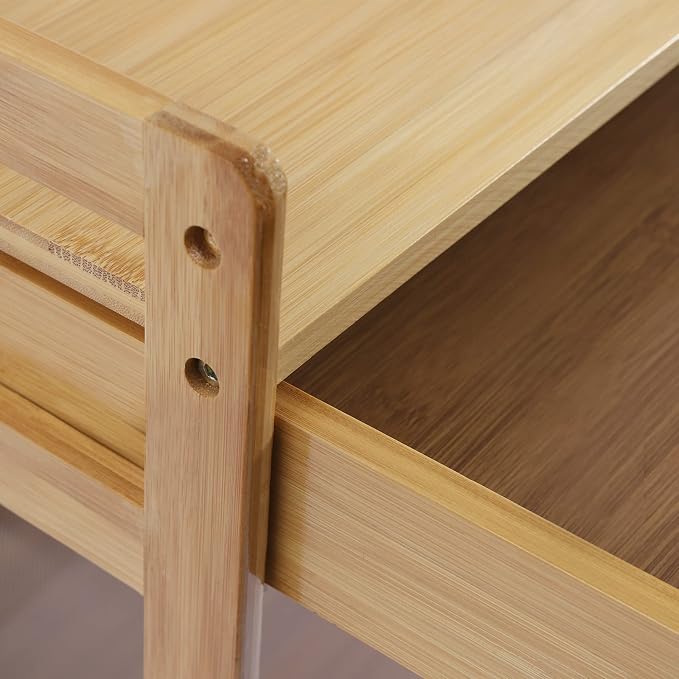 3 Tier Bamboo Storage Cart - Image 4