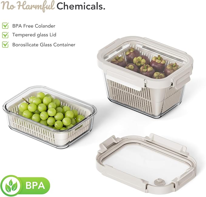 GENICOOK Glass Fruit Storage Containers - Image 6