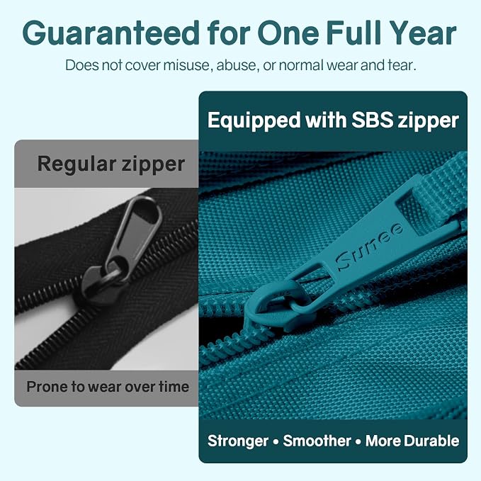 SUNEE Zippered Binder Bag with Handle, 2-Inch 3-Ring O-Ring, 500-Sheet Capacity - Image 5
