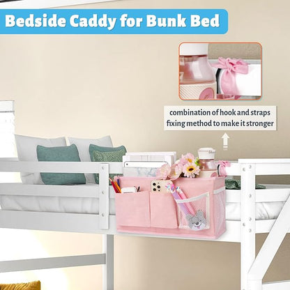Loghot Bedside Caddy/Bedside Storage Bag Hanging Organizer - Image 3