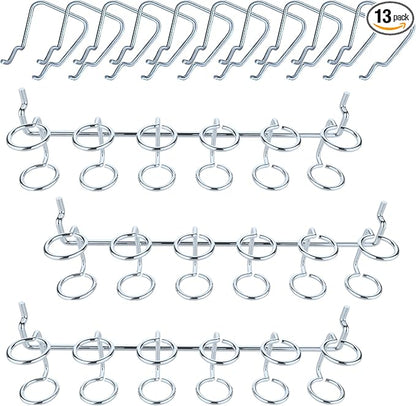 13Pcs Pegboard Screwdriver Pliers Holders Set Contains Double Loop Shelving by Yauhar