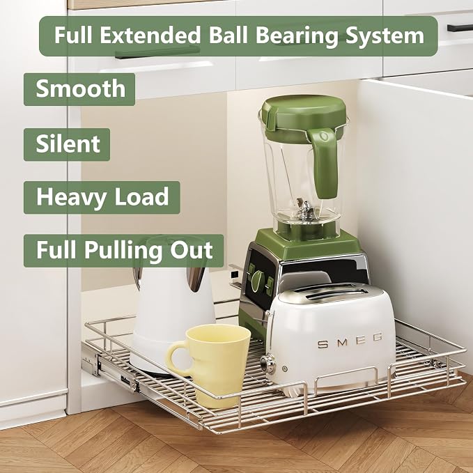 LOVMOR Pull Out Cabinet Organizer 25½" W x 21½" D, Kitchen Cabinet Pull Out - Image 2