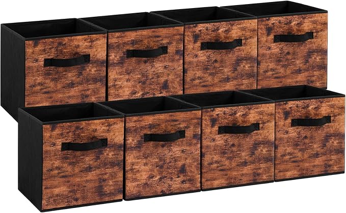 Stero Fabric Storage Cubes, 8 Pack Foldable Storage Bins by Stero