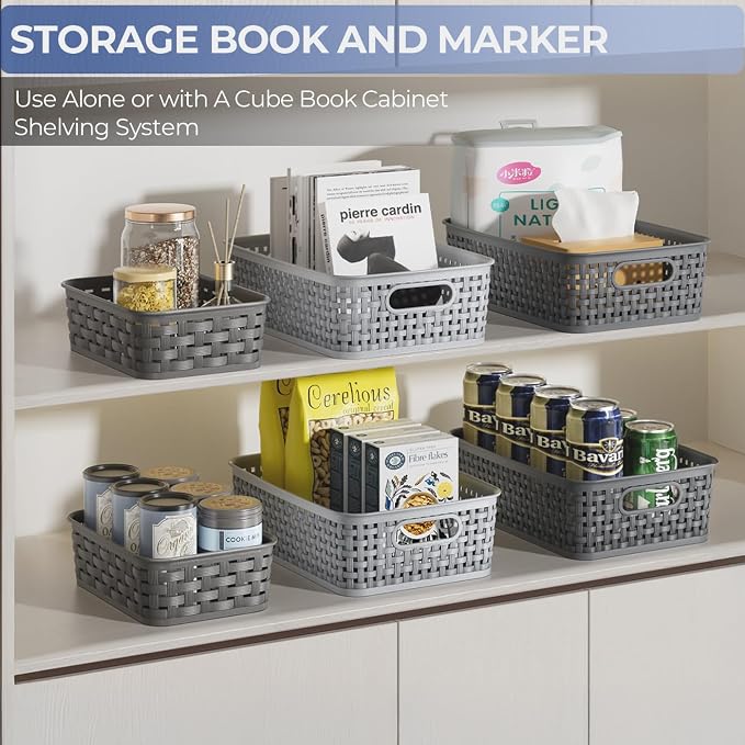 3 Pack Small Plastic Basket, Storage Bin Baskets - Image 5