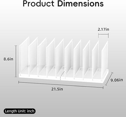 9-Section Desk File Organizer, Vertical File Holder, Mesh Desktop File Folder - Image 2