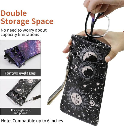 Double Eyeglass Case Soft Dual Glasses Case - Image 6