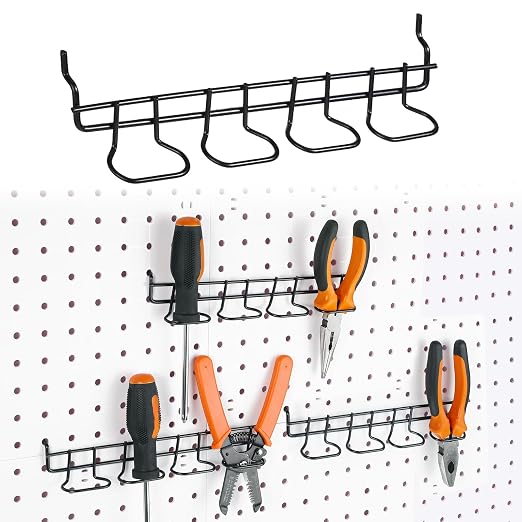 Coume 4 Pieces Pegboard Screwdriver Holders, Stainless Steel Pegboard Pliers by Surlontye