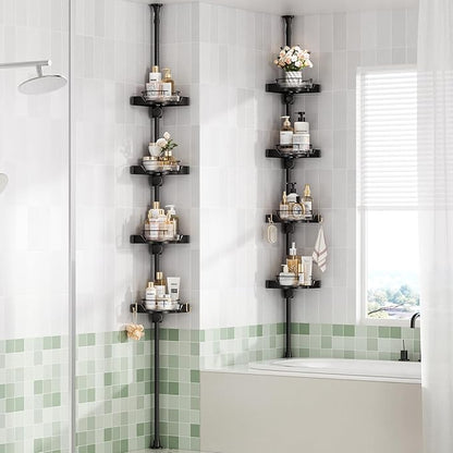akinbas 360° Rotating Shower Caddy Tension Pole - Image 2