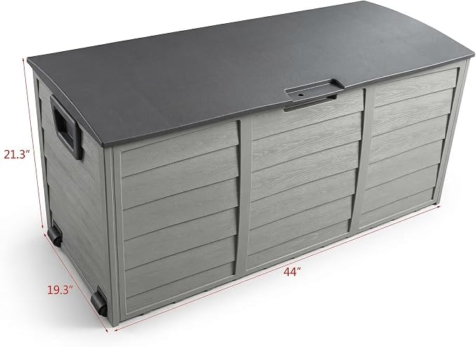 75 Gallon Outdoor Storage Box, 260L Waterproof Resin Deck Box - Image 2