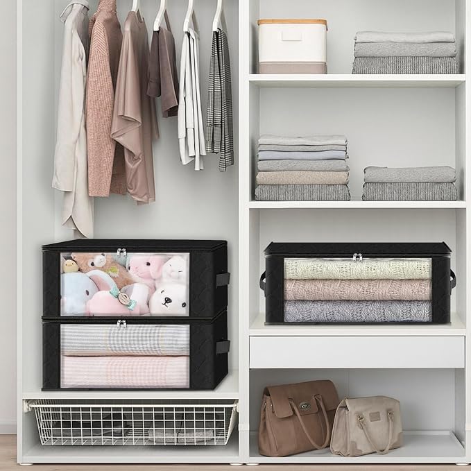 HomeHacks Storage 8-Pack Clothes Organizer Storage Bags Foldable Storage Box - Image 5