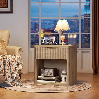 LEYAOYAO Fluted Nightstand - Image 8