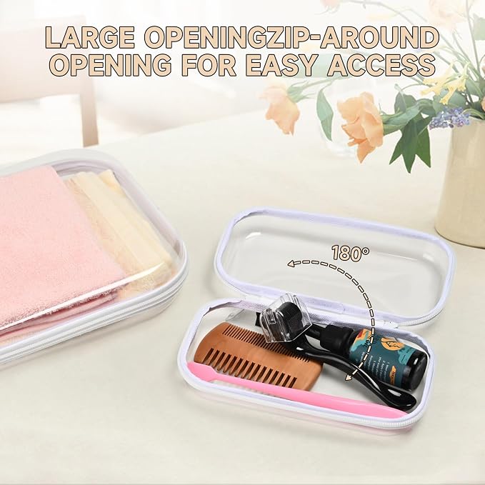 3 Pack Clear Hard Shell Zipper Case - Image 7