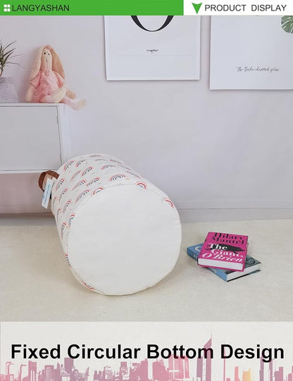 LANGYASHAN Laundry Basket Canvas Fabric Collapsible Organizer Basket - Image 7