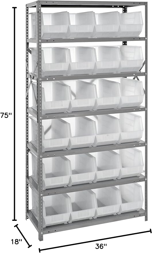 Quantum Storage Systems QSBU-265CL Giant Open Hopper Steel Shelving System - Image 2